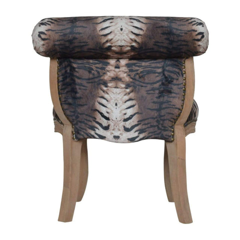 Tiger Printed Studded Chair Living Artisan Furniture 