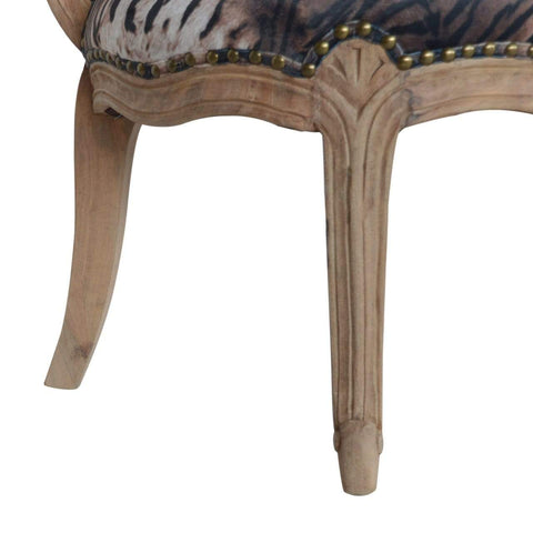 Tiger Printed Studded Chair Living Artisan Furniture 