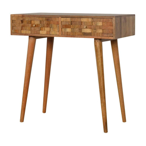 Tile Carved Console Table Living Artisan Furniture 