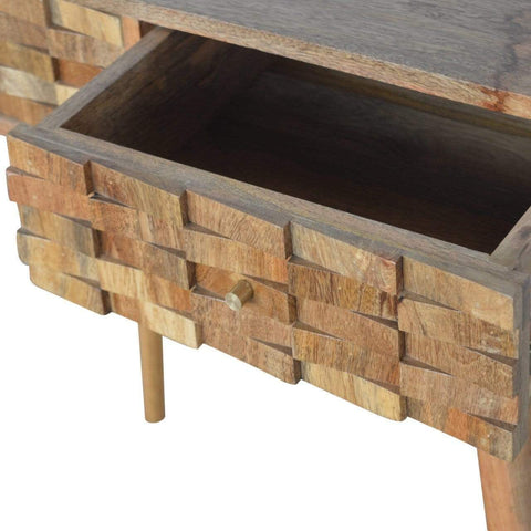 Tile Carved Console Table Living Artisan Furniture 