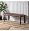 Tiverton Brown Leather Bench Living Regency Studio 