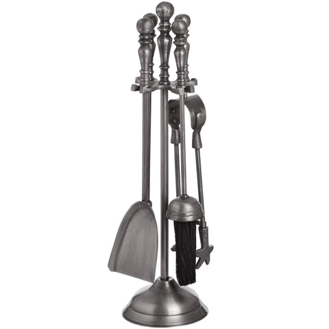 Traditional Companion Set In Antique Pewter Accessories Hill Interiors 