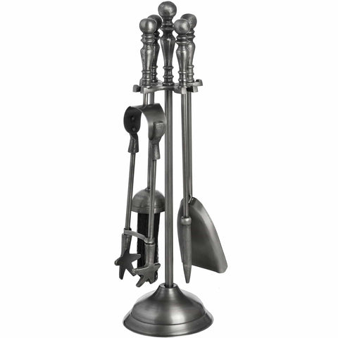 Traditional Companion Set In Antique Pewter Accessories Hill Interiors 