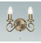 Trafford 2 Wall Light Antique Brass Lighting Regency Studio 