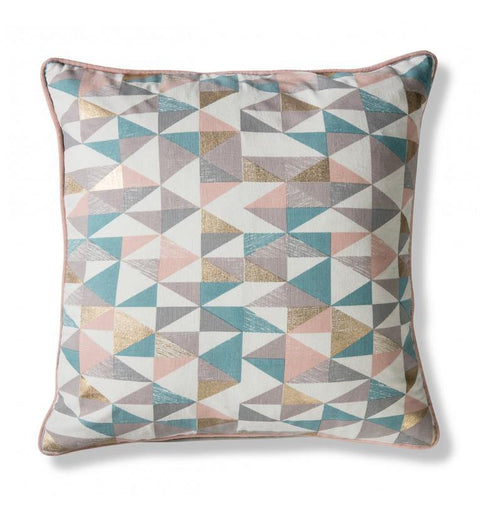 Triangle Geo Cushion Pastels & Gold Accessories Regency Studio 