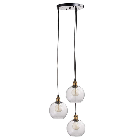 Triple Hanging Glass Globe Light Lighting Hill Interiors 