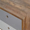 Two Tone Hand Painted Bedside Sleeping Artisan Furniture 