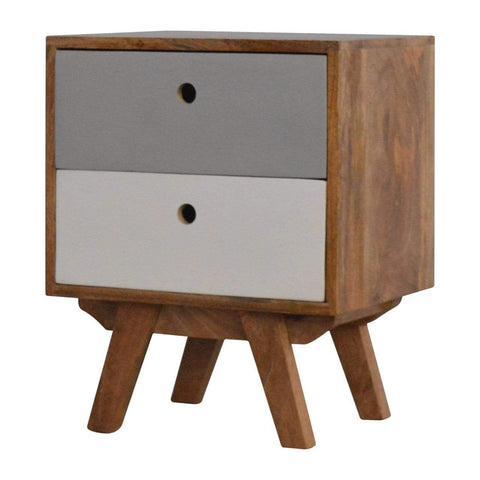 Two Tone Hand Painted Bedside Sleeping Artisan Furniture 