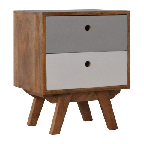 Two Tone Hand Painted Bedside Sleeping Artisan Furniture 