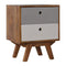 Two Tone Hand Painted Bedside Sleeping Artisan Furniture 