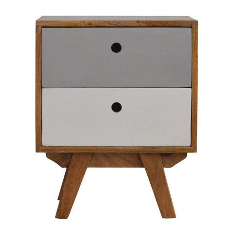 Two Tone Hand Painted Bedside Sleeping Artisan Furniture 