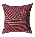Velvet Linear Geo Cushion Claret Accessories Regency Studio 