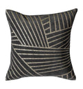 Velvet Linear Geo Cushion Grey Accessories Regency Studio 