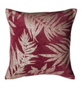 Velvet Metallic Leaves Cushion Claret Accessories Regency Studio 