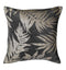 Velvet Metallic Leaves Cushion Grey Accessories Regency Studio 