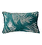 Velvet Metallic Leaves Cushion Teal Accessories Regency Studio 