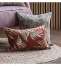 Velvet Metallic Leaves Cushion Terracotta Accessories Regency Studio 