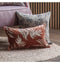 Velvet Metallic Leaves Cushion Terracotta Accessories Regency Studio 