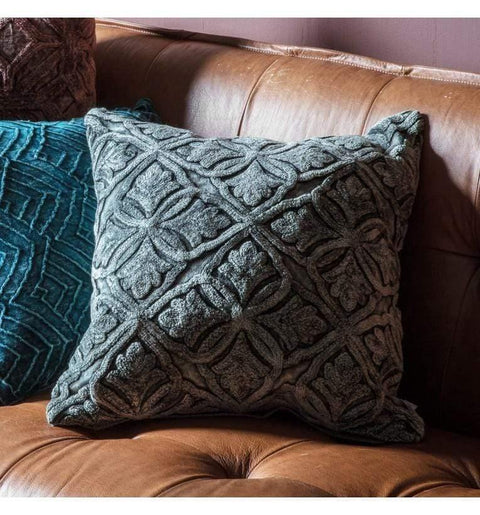 Velvet Washed Cushion Grey Accessories Regency Studio 