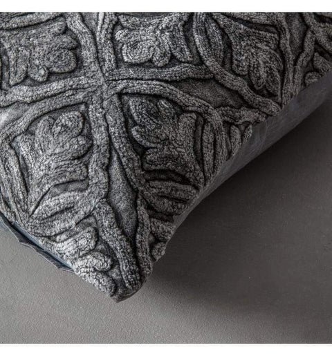 Velvet Washed Cushion Grey Accessories Regency Studio 