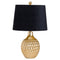 Vincent Gold Base Table Lamp With Black Velvet Shade Lighting Hill Interiors 