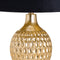 Vincent Gold Base Table Lamp With Black Velvet Shade Lighting Hill Interiors 