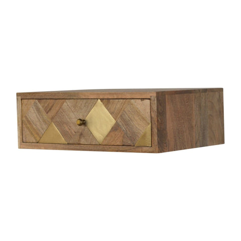 Wall Mounted Brass Inlay Bedside Sleeping Artisan Furniture 