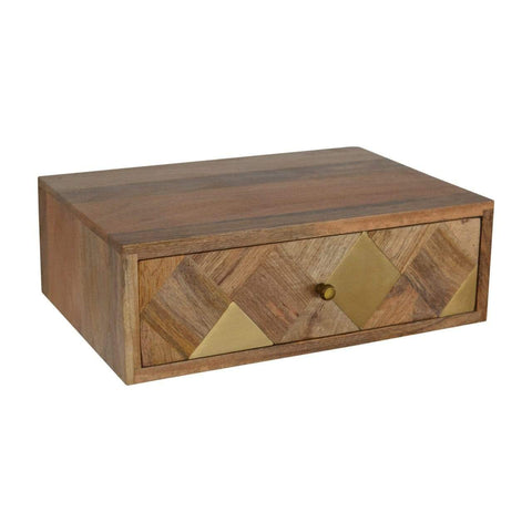 Wall Mounted Brass Inlay Bedside Sleeping Artisan Furniture 