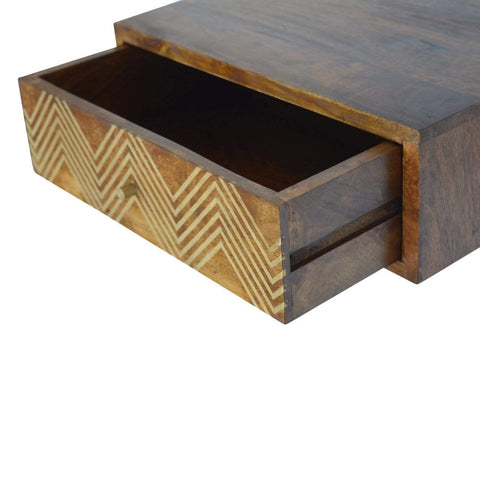 Wall Mounted Chevron Bedside Sleeping Artisan Furniture 