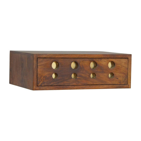 Wall Mounted Cut out Brass Inlay Bedside Sleeping Artisan Furniture 
