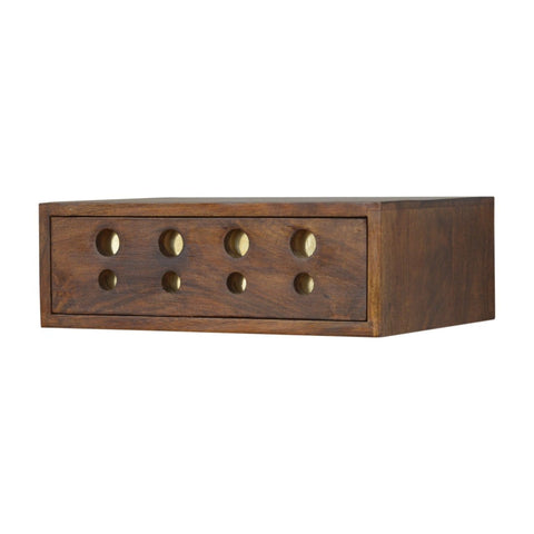 Wall Mounted Cut out Brass Inlay Bedside Sleeping Artisan Furniture 