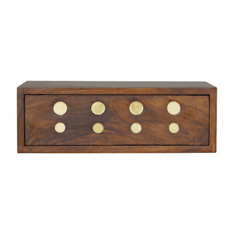 Wall Mounted Cut out Brass Inlay Bedside Sleeping Artisan Furniture 