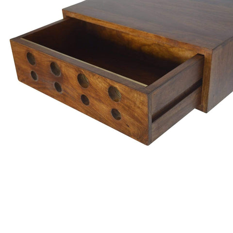 Wall Mounted Cut out Brass Inlay Bedside Sleeping Artisan Furniture 