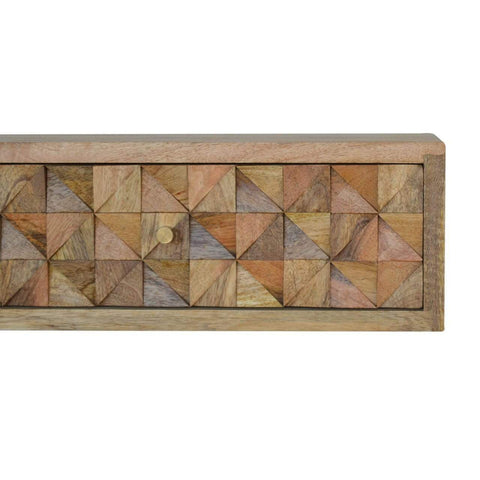 Wall Mounted Diamond Carved Bedside Sleeping Artisan Furniture 
