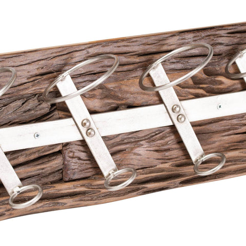 Wall Mounted Reclaimed Timber 4 Bottle Wine Rack Dining Hill Interiors 