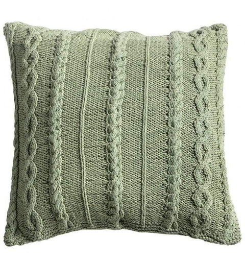 Walton Cable Knit Cushion Sage Accessories Regency Studio 