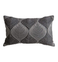 Wave Tonal Embroidered Cushion Grey Accessories Regency Studio 