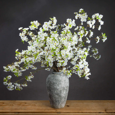 White Cherry Blossom Spray Accessories Hill Interiors 
