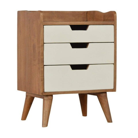 White Painted Bedside Sleeping Artisan Furniture 