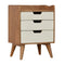 White Painted Bedside Sleeping Artisan Furniture 