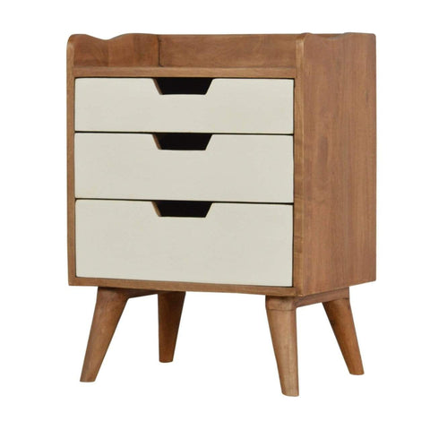 White Painted Bedside Sleeping Artisan Furniture 