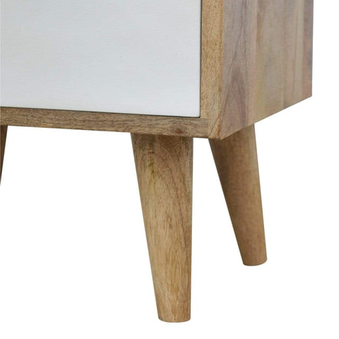 White Painted Envelope Drawer Bedside Sleeping Artisan Furniture 