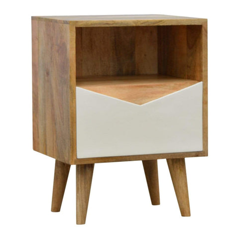 White Painted Envelope Drawer Bedside Sleeping Artisan Furniture 