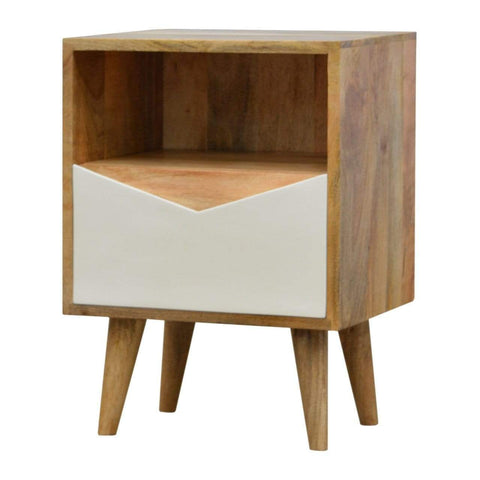White Painted Envelope Drawer Bedside Sleeping Artisan Furniture 