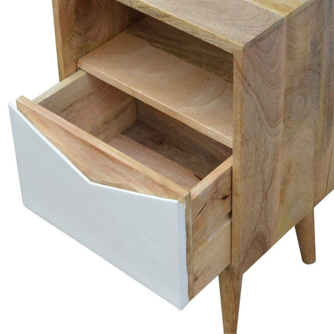 White Painted Envelope Drawer Bedside Sleeping Artisan Furniture 