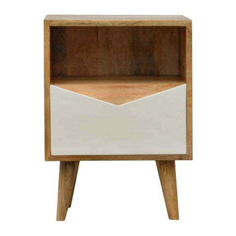 White Painted Envelope Drawer Bedside Sleeping Artisan Furniture 