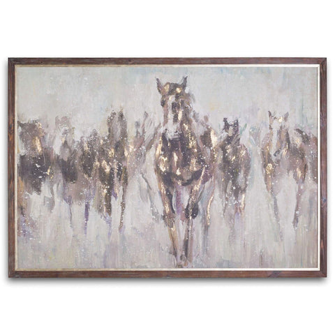 Wild Horses On Cement Board With Frame Accessories Hill Interiors 