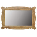 Wooden Hand Carved Oblong Frame with Mirror Mirrors Artisan Furniture 