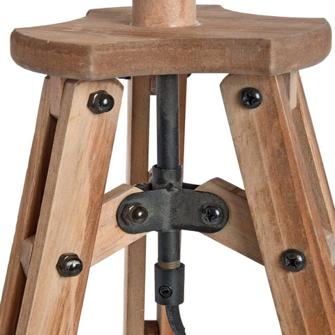 Wooden Tripod Table Lamp Lighting Hill Interiors 