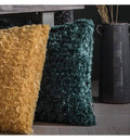 Woodlander Faux Fur Cushion Teal Accessories Regency Studio 